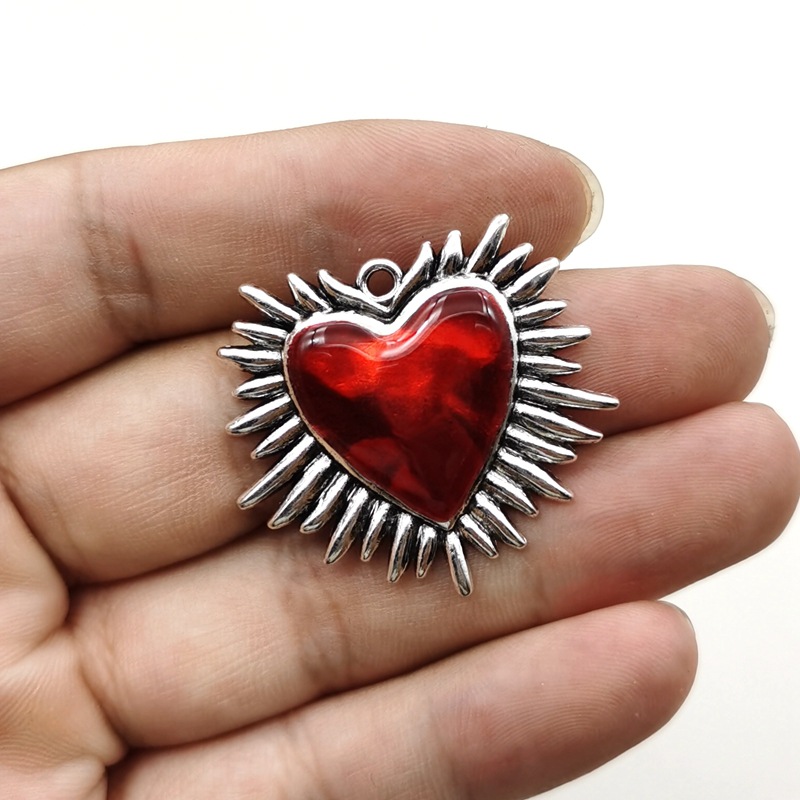 Heart Shape Pattern 1 Piece Alloy Heart Shape Pendant