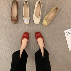 Evening Breeze Bowknot Flat Shoes, Slip-On Loafers, Korean-Style Grandma Shoes – 2024 Spring/Summer New Arrival Tods & Mules