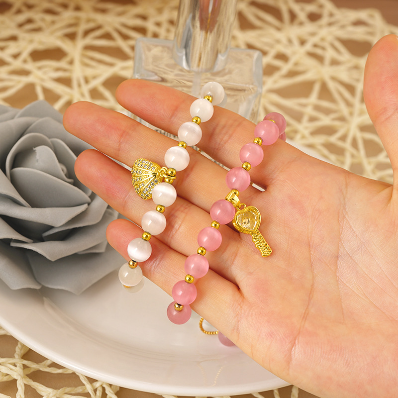 Nueva pulsera de perlas ajustable multi-color de las mujeres Vietnam oro pulsera nicho todos los partidos accesorios regalo simple