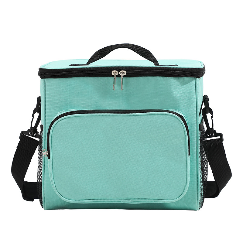 Bolsa de hielo de doble capa de color combinado simple de moda portátil bolsa de almuerzo de gran capacidad bolsa de aislamiento de almuerzo