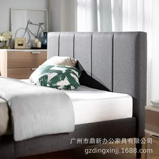Exclusively for Export Trade 1.8m Fabric Double Bed, Convenient Packaging and Installation for Mail Order, Solid Wood Panel Fabric Bed