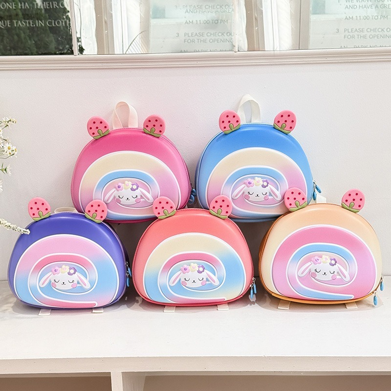 Baby Baby New Kindergarten Mochila Eva Strawberry Swiss Roll Mochila para niños de 3 a 6 años Mochila