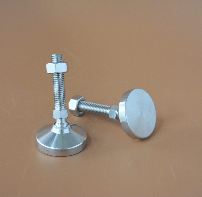 供应不锈钢万向脚杯 304不锈钢食品机械调节脚 防锈调节水平底脚