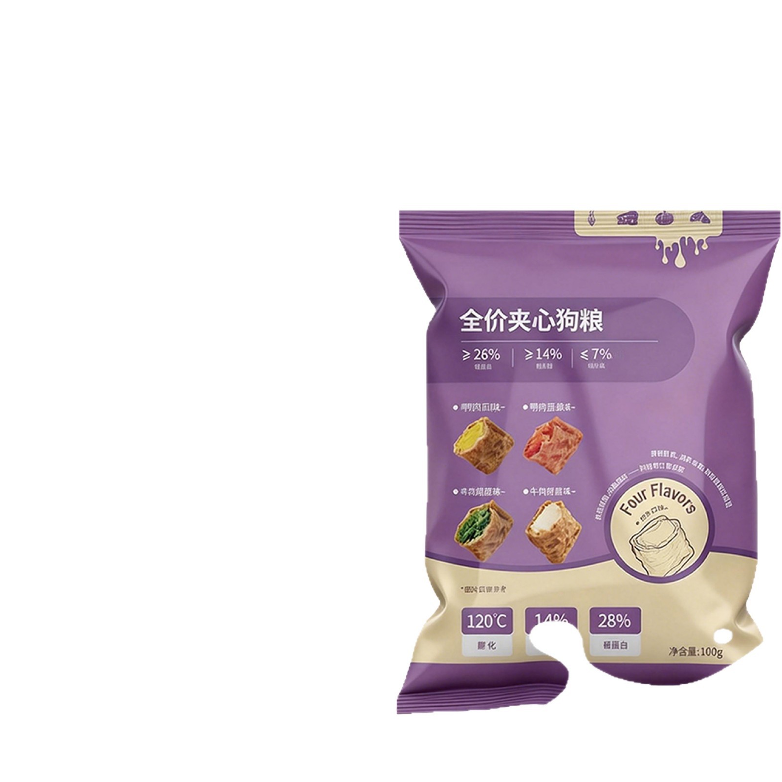 Alimentos para perros sándwich horneado a baja temperatura, alimentos para perros, carne de pato fresca para perros adultos pequeños y medianos, paquete de prueba de precio completo.