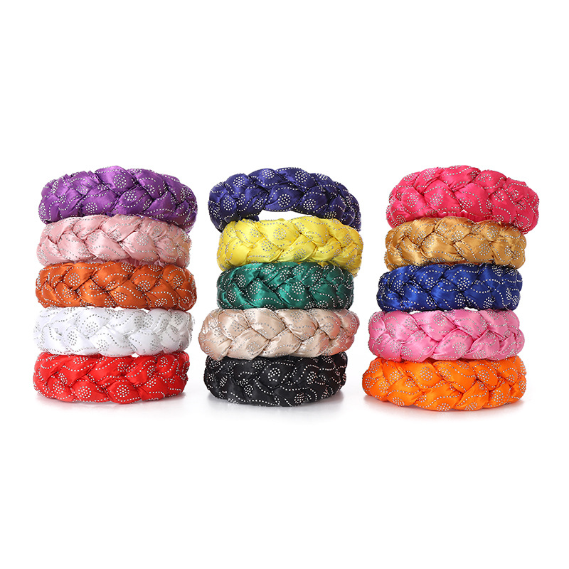Cappello musulmano Color Ding fascia per capelli multicolore hot drill nuova treccia per capelli fascia per capelli_voghion.com