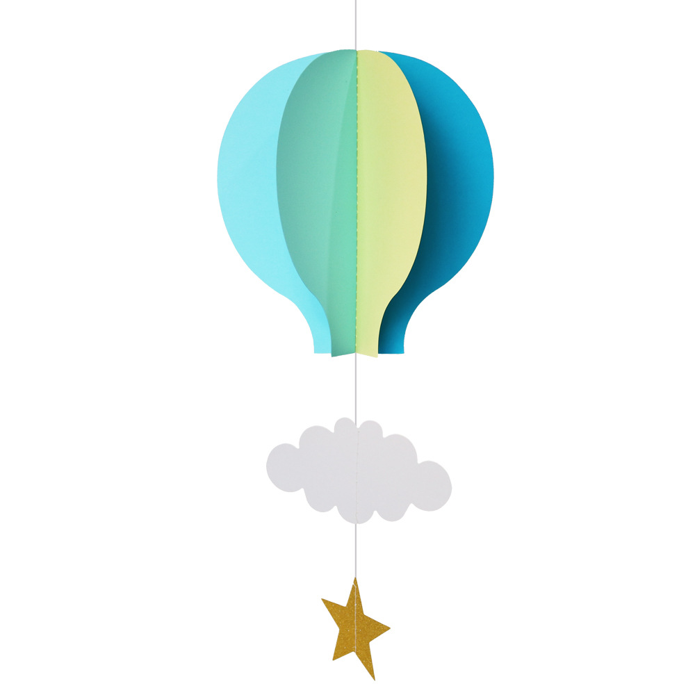 天蓝黄蓝热气球