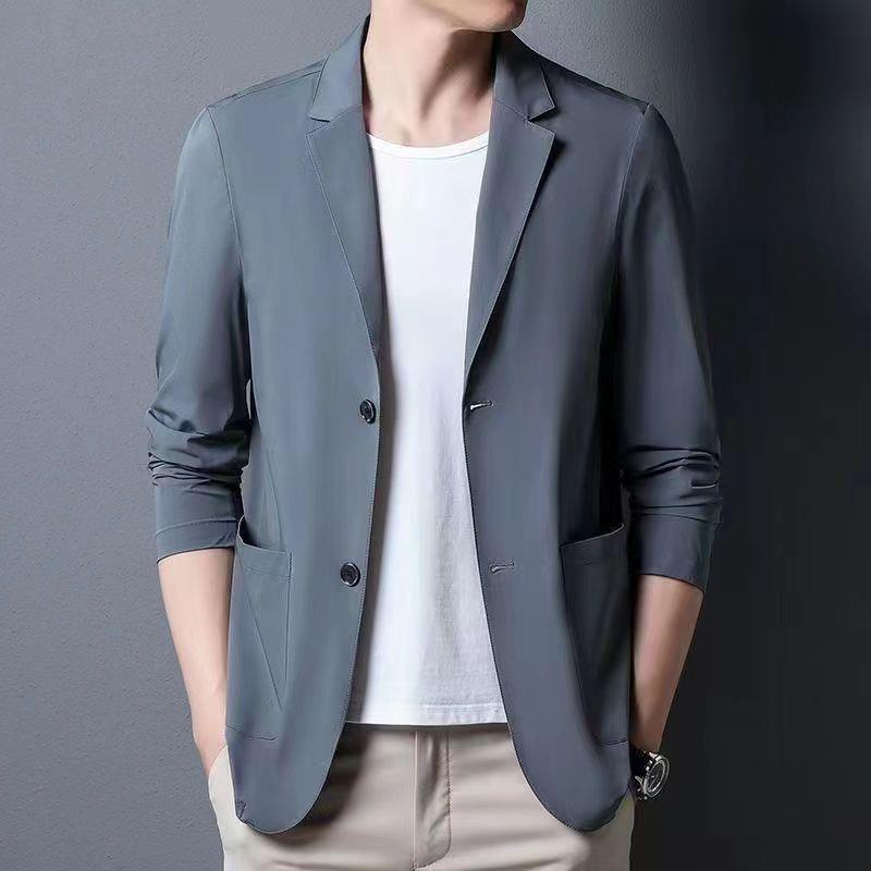 Spring and Summer Thin Solid Color Men's and Women's Casual Small Suit Korean Style Business Single Western Sunscreen Suit Jacket Men's All-match Casual