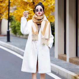 2024秋冬韩版复古网红爆款中长款新中式皮毛一体水貂绒皮草外套女