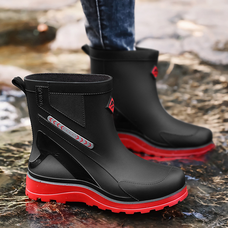 Botas de Lluvia de Tubo Medio para Hombre de PVC, Impermeable y Ligero, para Pesca y Cocina image 2
