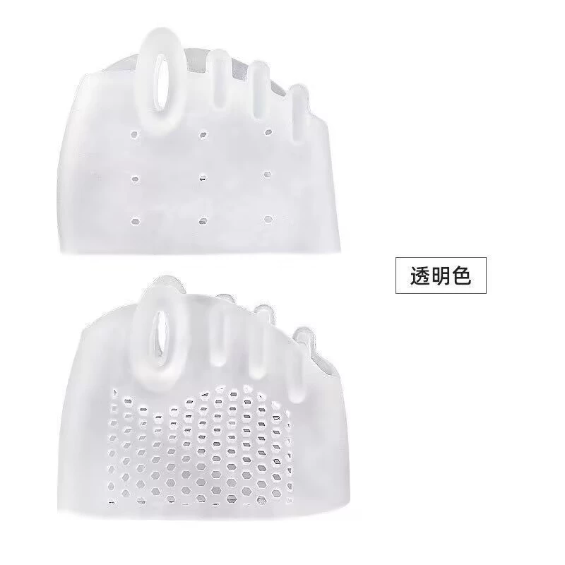 Производитель силиконовых подушечек для передней части стопы, полуразмерная передняя подушечка, массажная подушечка для передней части стопы с пятью пальцами, встроенная передняя подушка SEBS с тканью