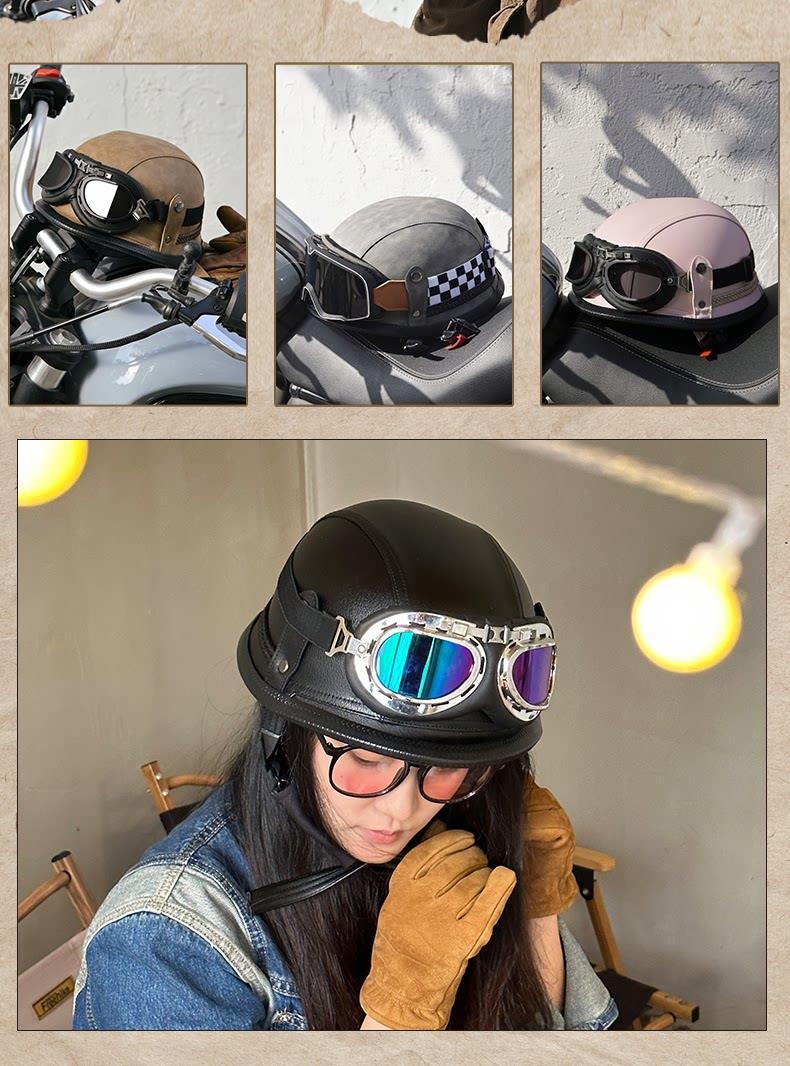 3C Certified German-Style Steel Helmet, Retro Military Safety Helmet, Gangster Chaos Helmet, Scooter Motorcycle Helmet