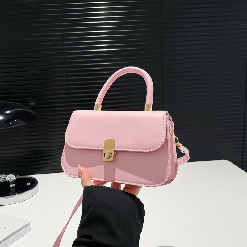 Bolso de sillín de diseño de nicho coreano 2025 nuevo bolso de color sólido de gran capacidad bolso de mensajero de hombro retro