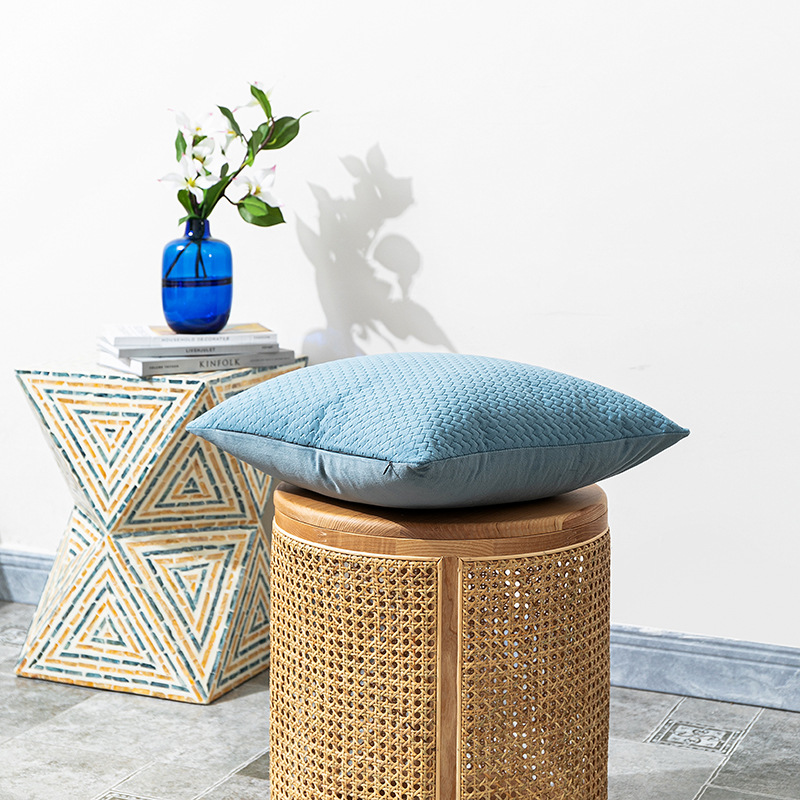 New Nordic Simple Dutch Velvet Three-Dimensional Embossed Twill Large Pillow Cushion Sofa Waist Pillowcase_voghion.com