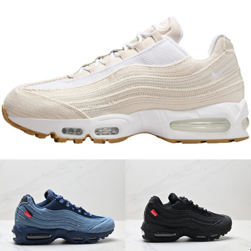 Pure original Putian new Air Max 95 Levi's unisex breathable air-cushioned running shoes, canvas shoes, casual shoes