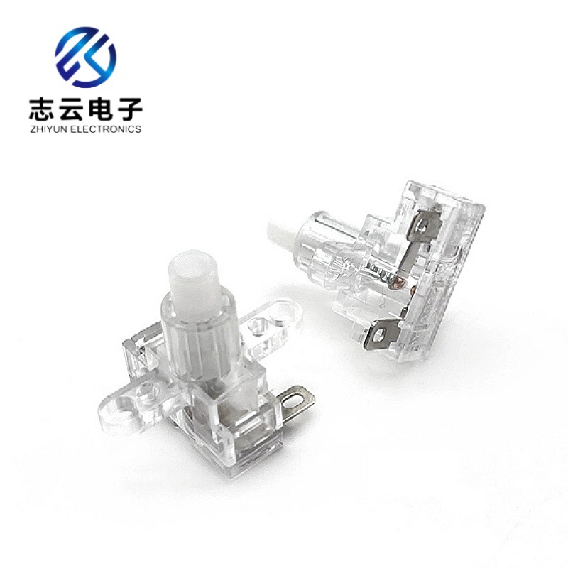 通用排插座电源开关配件10A250V插线板小型自锁按钮排插线开关