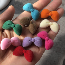 植绒蝴蝶结DIY车挂钥匙链 优品毛绒珠子串珠项链耳环叶子饰品配件