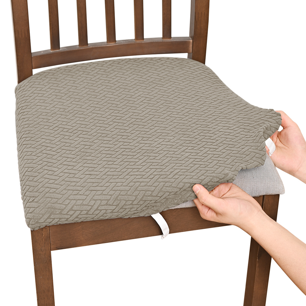 Funda de silla lista para usar de TEMU, dropshipping, funda elástica de seda de leche para banco, funda de taburete de venta caliente transfronteriza, funda de cojín para silla SHEIN