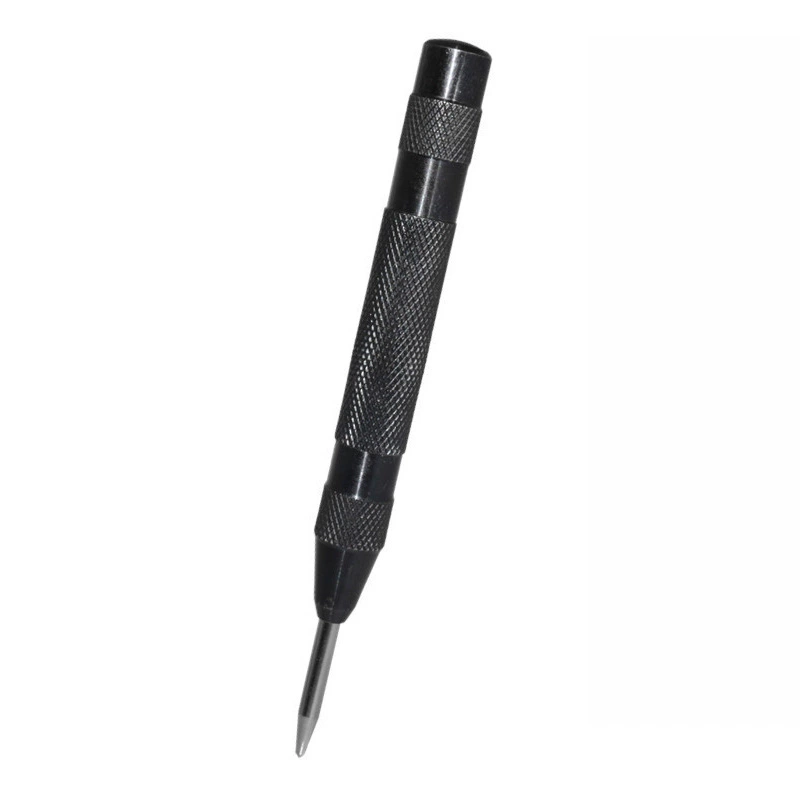 Spring-Loaded Automatic Center Punch (130 mm) — High-Hardness Steel/Copper-Plated, Normal & Hat Models