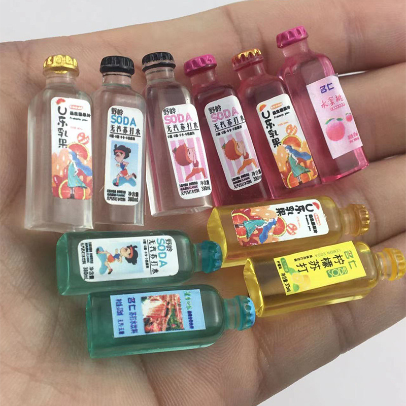 Miniature Soda Drink Resin Small Bottle Wholesale Convenience Store Supermarket Food Toy DIY Glue Jewelry Accessories