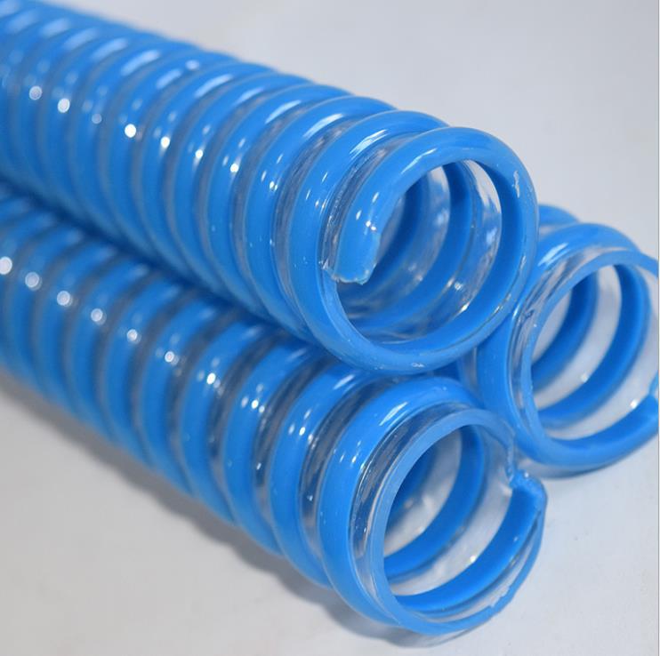 格雷特抗负压卫生级大尺寸蓝色塑筋加强pvc软管PS10