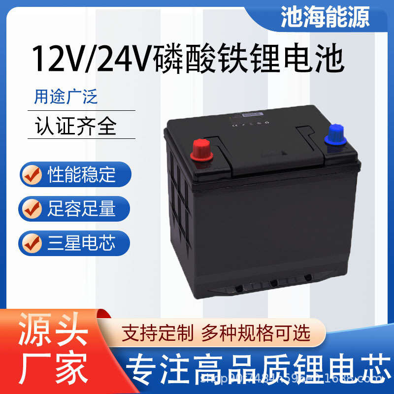Customized 12V120Ah Lithium Iron Phosphate Battery Portable Solar Energy Storage 24V60Ah Large Capacity Lithium Battery Pack