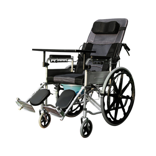 Lightweight, foldable manual wheelchair with seating and full-recline options—manufacturer wholesale; hydraulic wheelchair designed specifically for seniors, elderly individuals, and people with disabilities