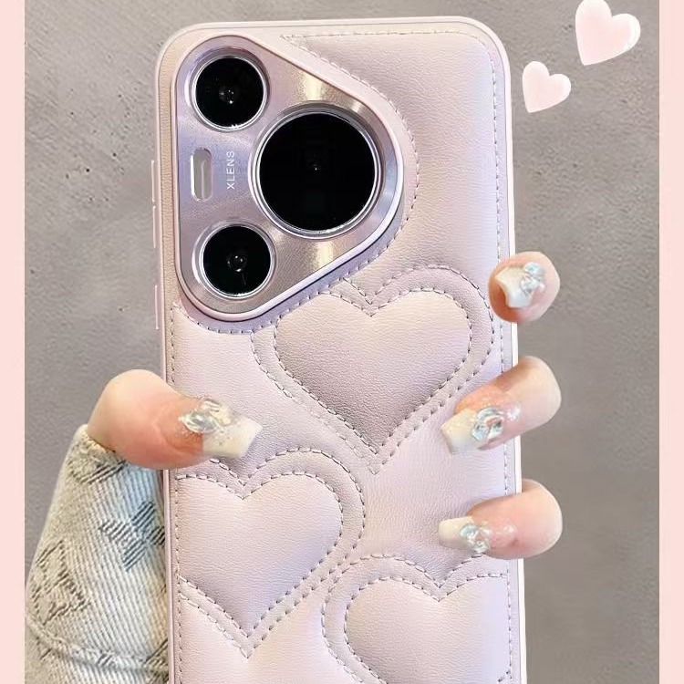 Marco de metal dorado pequeña fragancia Huawei pura70pro nueva funda para teléfono móvil funda protectora de cuero de lujo para 70 p