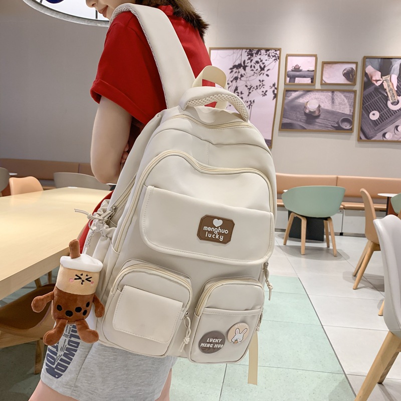 Mochila estudiante universitario estilo preppy mochila de computadora de viaje estudiante de secundaria mochila de nylon ins