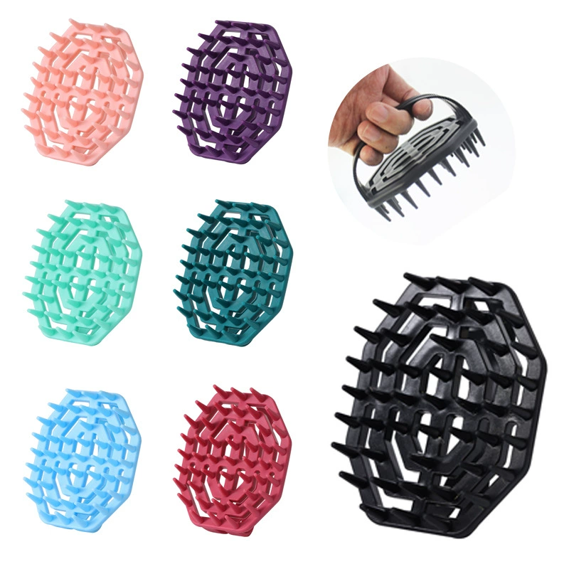 Производители трансграничного массажа щетка для чистки кожи головы массажная расческа Amazon TEMU шампунь оптом силиконовая расческа