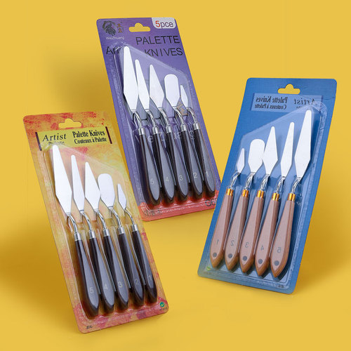 Oil painting scraper paint palette knife oil painting knife art acrylic gouache paint spatula pick knife painting set