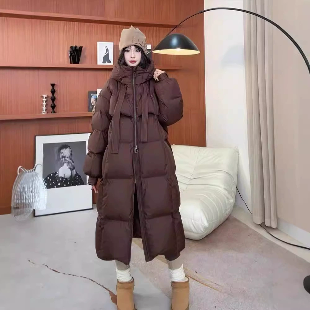 Down jacket, duvet, long-sleeve with down, high-quality style, increased thickness