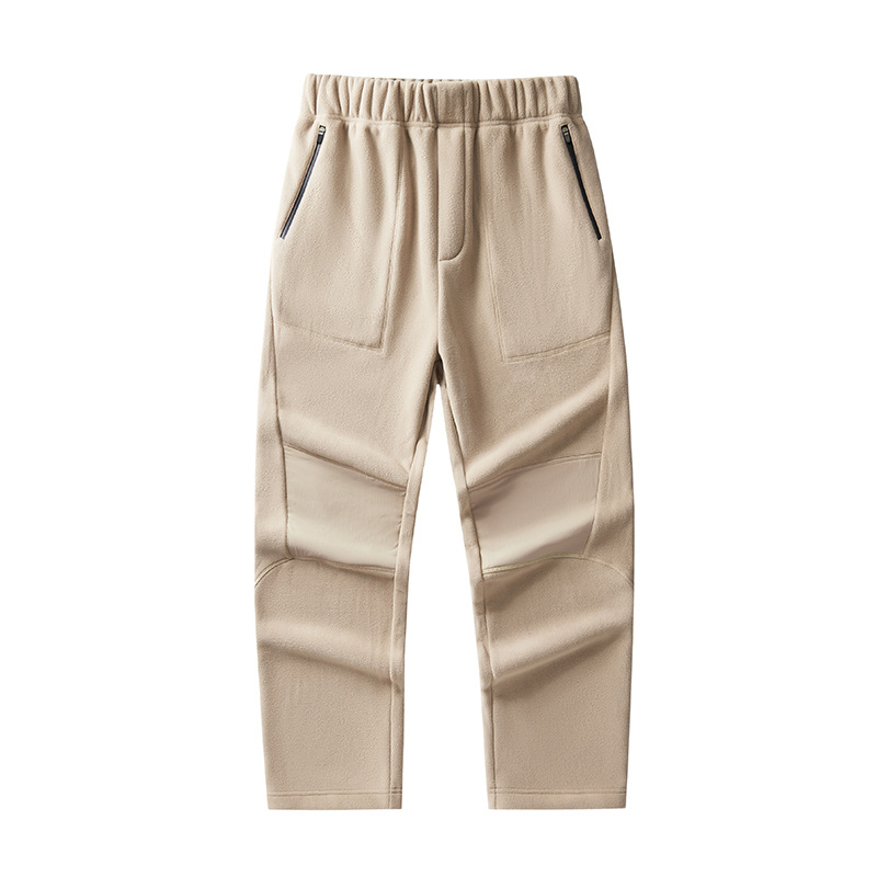 Cargo-Fleecehose für den Arbeitsalltag – Jogginghose aus 350 g/m² gebürstetem Polyester (mit praktischen Taschen, gerader Passform, Unisex-Winterhose)_voghion.com