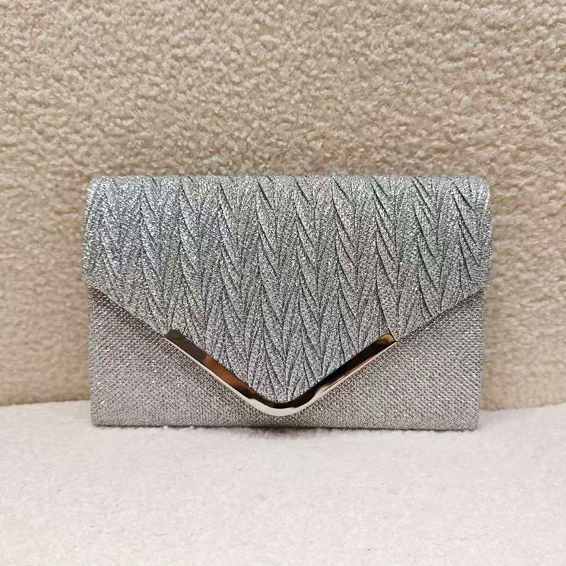 Cross-border nueva bolsa de cena de damas lujosa esquinilla pliegue de alta sensación bolsas de mano bolsa de fiesta de moda bolsa de cena