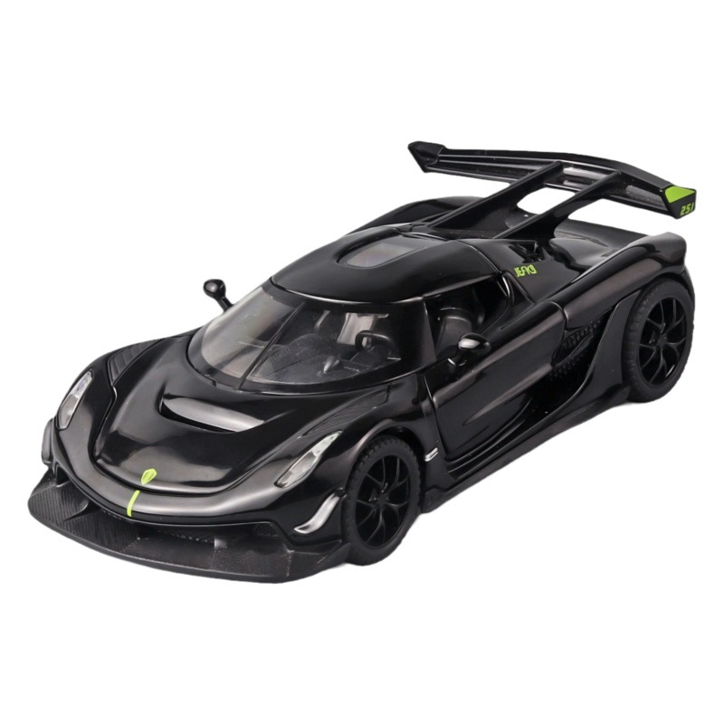 Venta caliente transfronteriza 1/32 coniseger aleación coche deportivo Tire hacia atrás sonido y simulación de luz modelo de coche deportivo decoración del coche