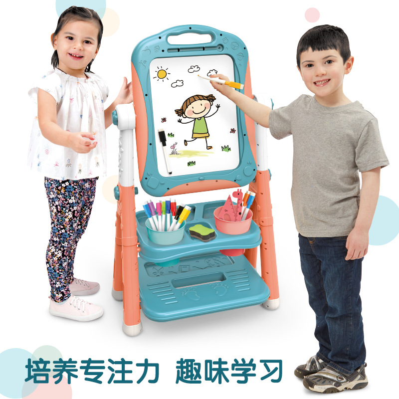 Free mail children's puzzle drawing board early education graffiti writing board multi-function Pinyin point reading learning machine assembly toy