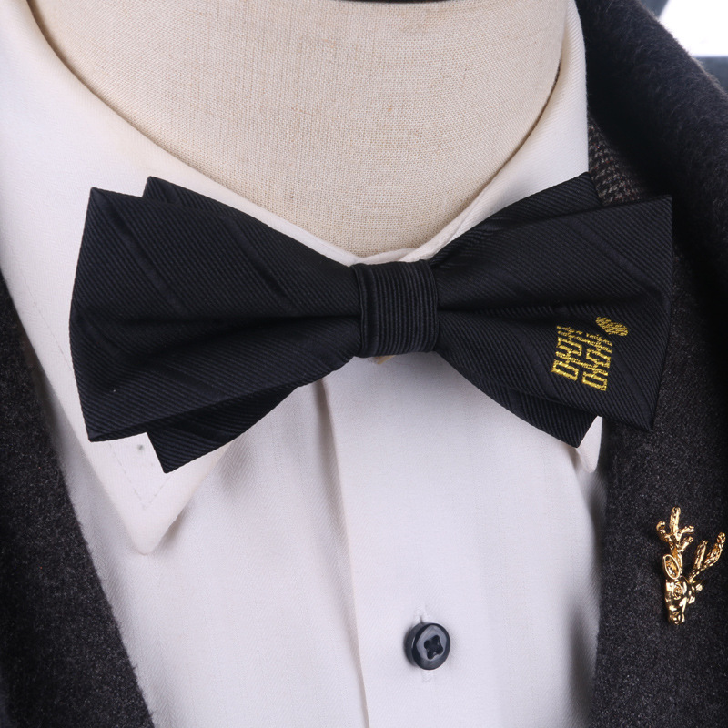 뜨거운 판매 검은색 (사각형) 해피 나비 넥타이♜