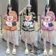 Thailand popular girls' printed short-sleeved shorts casual suit summer new fashionable age-reducing two-piece women's clothing