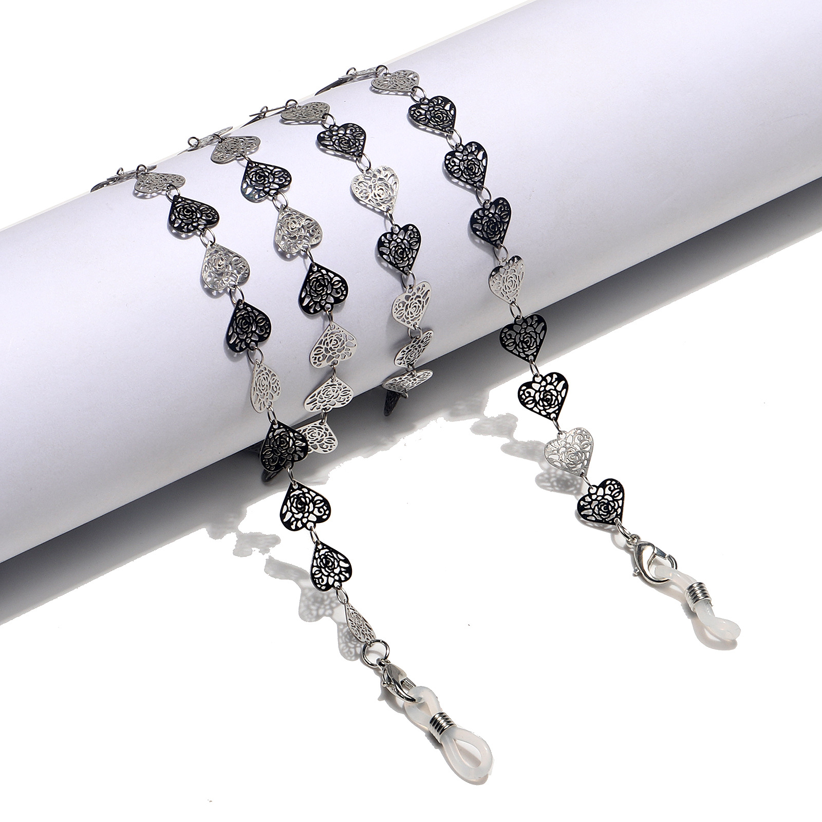 10g Weight Fashion Peach Heart Stainless Steel Glasses Chain
