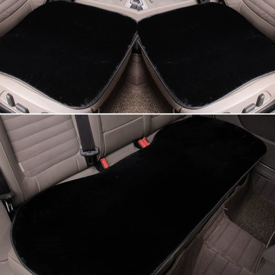 Wool pad, Car Seat Cushion Set Without - standard-black-three-piece-suit