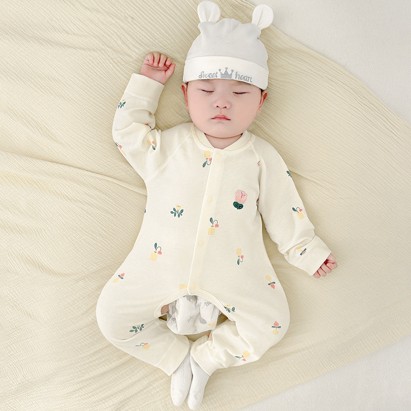 Primavera y otoño baby overcoat algodón recién nacido vestido de otoño para niños y niñas fondo delgado abierto ropa de bebé
