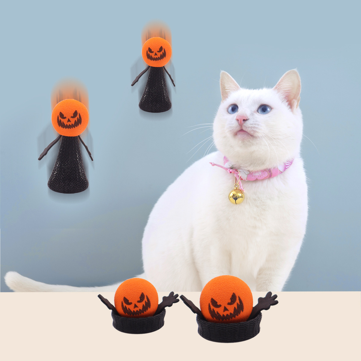 Juguetes para mascotas, juegos para dedos, cabeza de calabaza, juguetes para gatos, juguetes para gatos para aliviar el aburrimiento