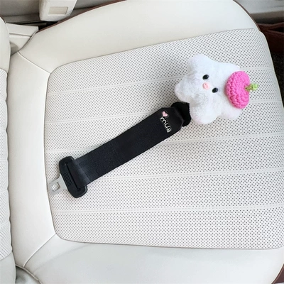 Car seat belt | anti-collision device - black-anti-strangling-safety-belt-for-pregnant-women-five-pointed-star-rose-red-beret