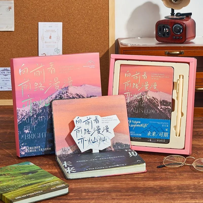 Juhao ノートブックセット ギフトボックス 日記 小学生向け 高価値 シンプル インス風 手元帳 ホットスタンピング|undefined