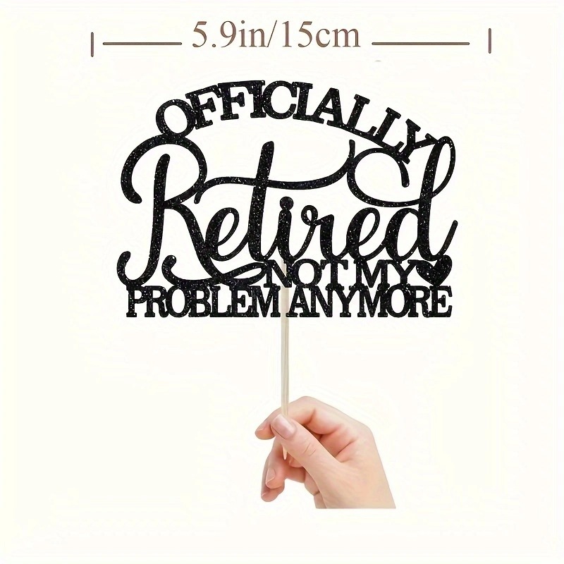 Officially Retired Happy Retirement Cake Account official retirement theme party decorative plug -in 2