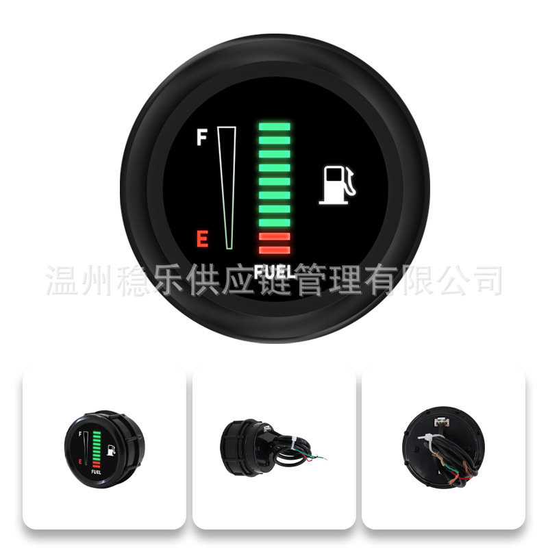 Fuel Tank Fuel Gauge 52mm Led Fuel Level Gauge 12V Universal Car Modification Instrument Stable Fuel Gauge