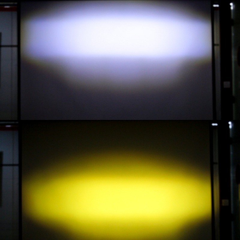 Lentes de motocicleta pequeñas armas de acero lámpara LED foco delantero incorporado lámpara eléctrica H4 luz alta y corta en dos colores