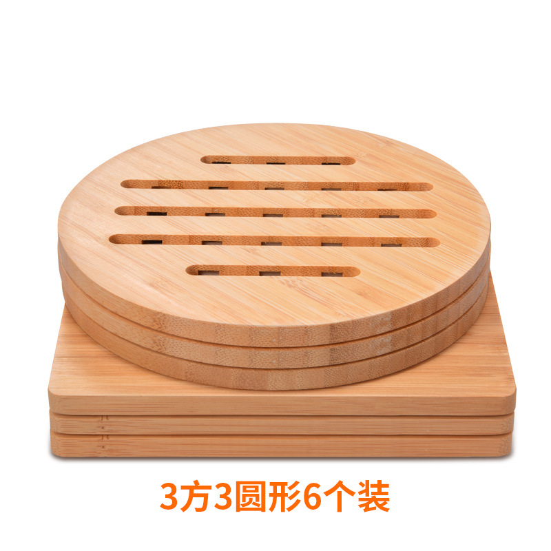 almohadilla de platos, almohadilla de mesa de bambú resistente al calor, almohadilla de platos de aluminio, almohadilla de platos domésticos, almohadilla de tazas a prueba de quemaduras