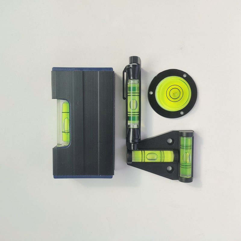 强磁小型迷你便携式水平仪套装铝合金水平尺万向水准泡挂线水平仪