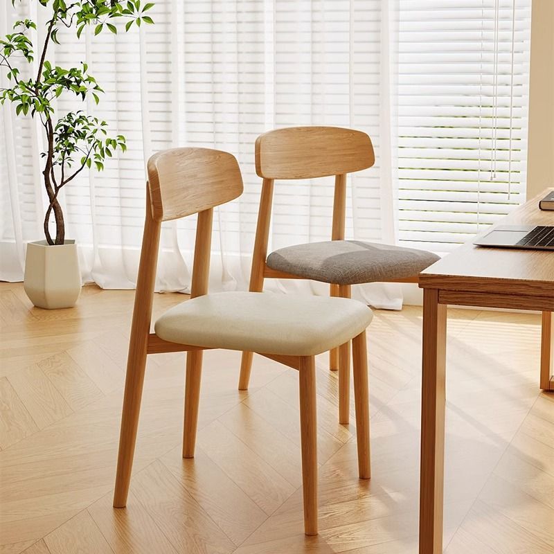 Silla de comedor de madera maciza silla de respaldo familiar silla de estudio silla de respaldo simple silla de té taburete de mesa de hotel