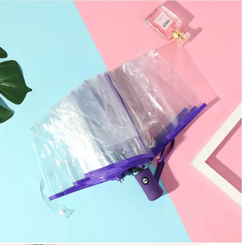 Paraguas paraguas transparente paraguas grande al por mayor de las mujeres Paraguas automático celebridad Internet paraguas infantil pequeño paraguas publicitario fresco logotipo impreso